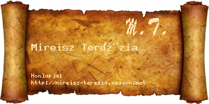 Mireisz Terézia névjegykártya